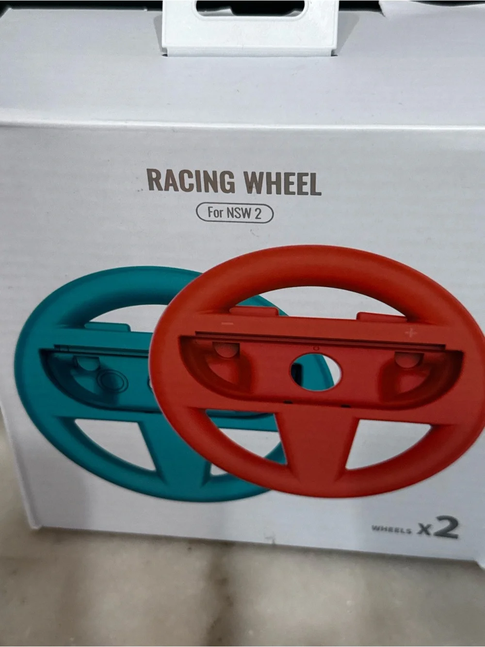 Kids Racing Wheel Pair - Red and Teal
